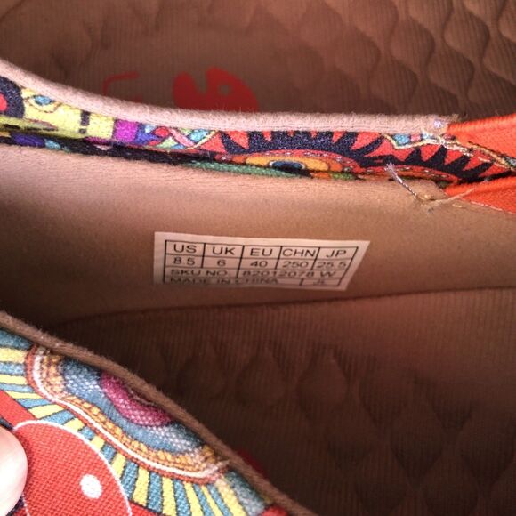 UIN Women’s Slip-On Casual Shoes Size 8.5 Multicolor Boho Mandala Pattern Comfor - Picture 10 of 11